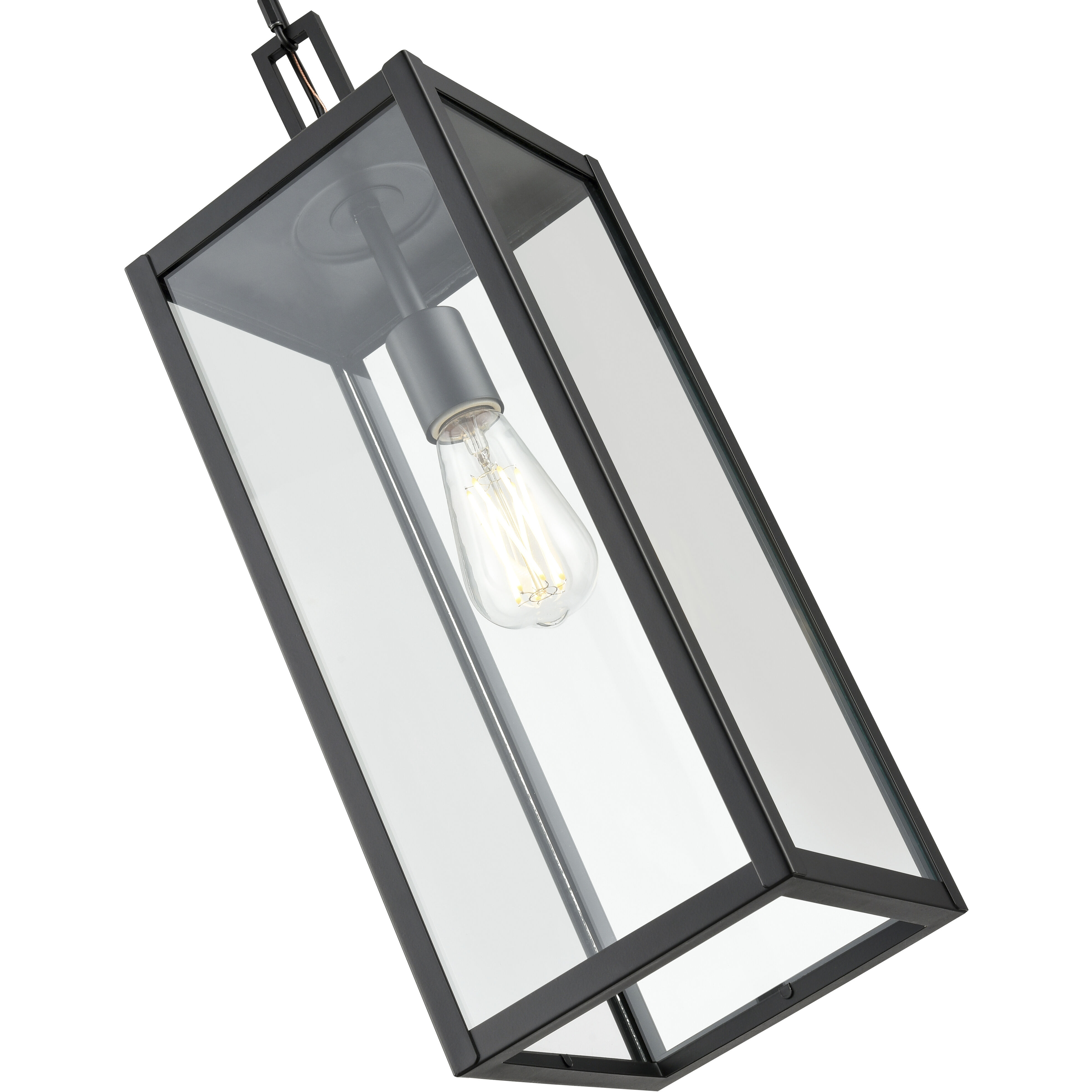 Atless 1 Light 7 inch Powder Coated Black Outdoor Hanging Pendant
